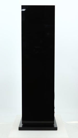 Right side view of a used B&W CM8 S2 Floorstanding Speaker in a piano black finish