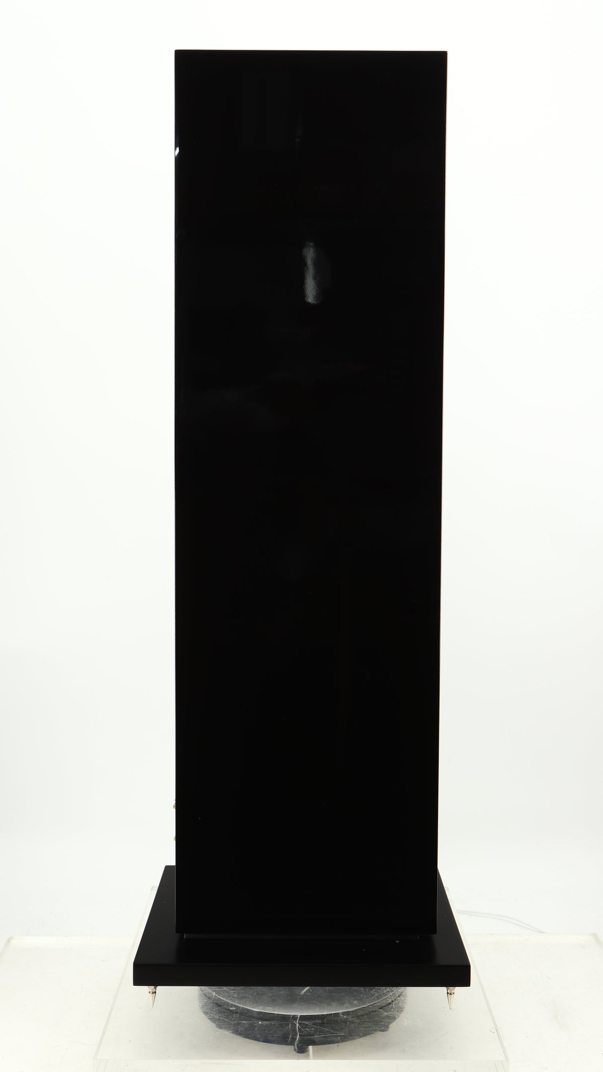Left side view of a used B&W CM9 Floorstanding Speaker in a gloss black finish
