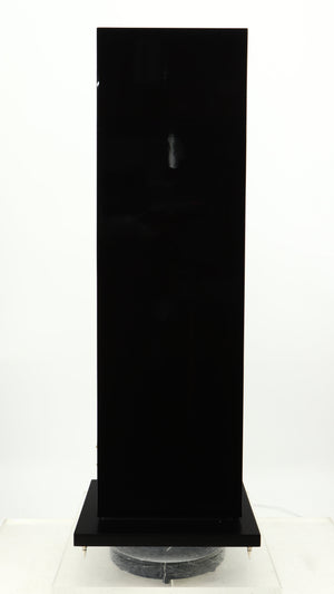 Left side view of a used B&W CM9 Floorstanding Speaker in a gloss black finish