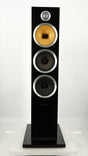 Front view of a used B&W CM9 S2 Floorstanding Speaker in a gloss black finish