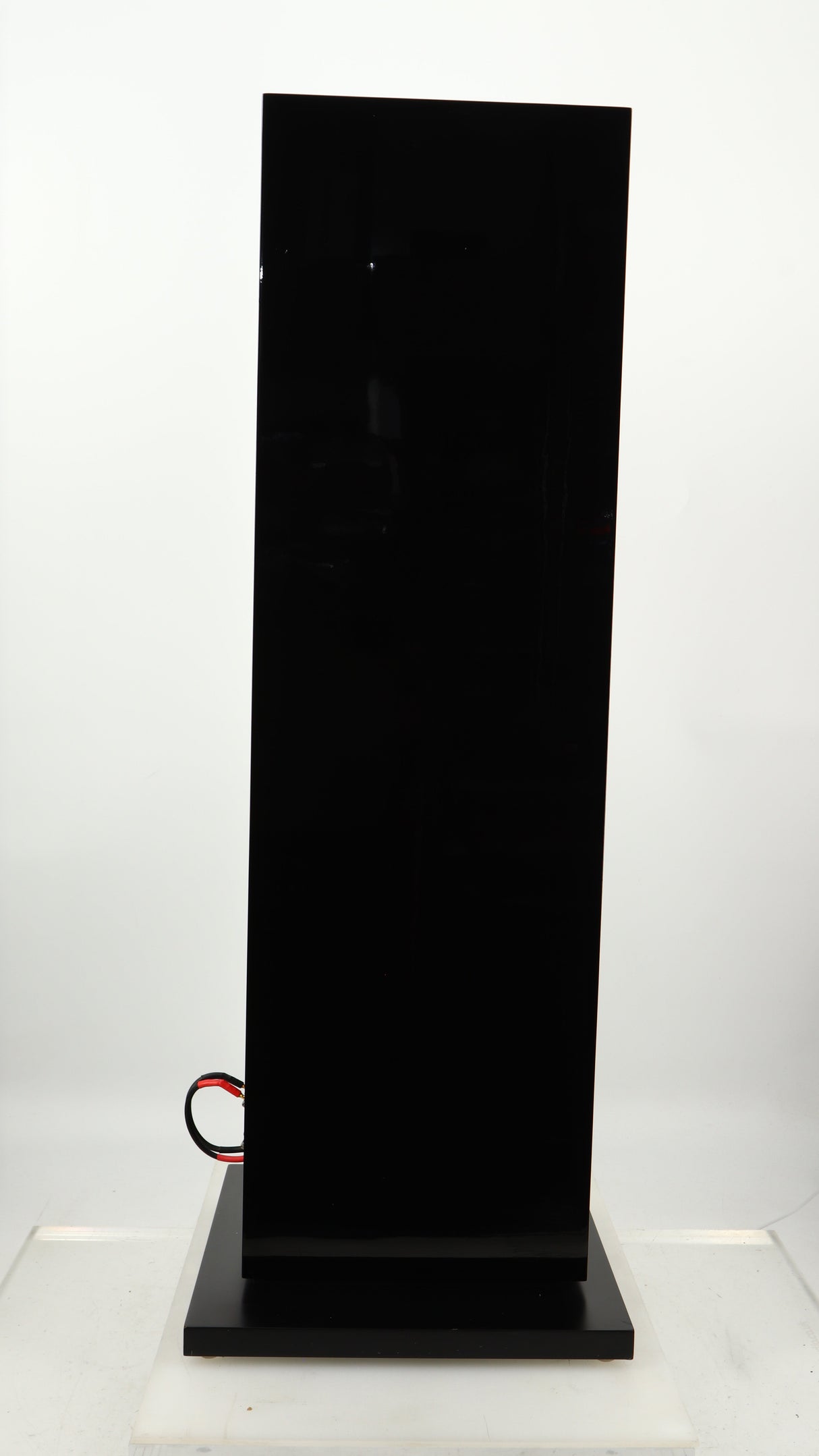 Left side view of a used B&W CM9 S2 Floorstanding Speaker in a gloss black finish