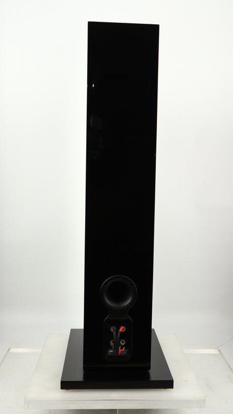 Rear view of a used B&W CM9 S2 Floorstanding Speaker in a gloss black finish