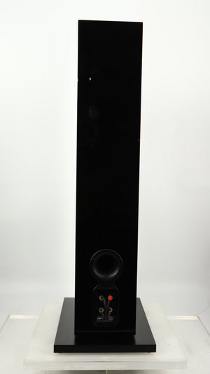 Rear view of a used B&W CM9 S2 Floorstanding Speaker in a gloss black finish