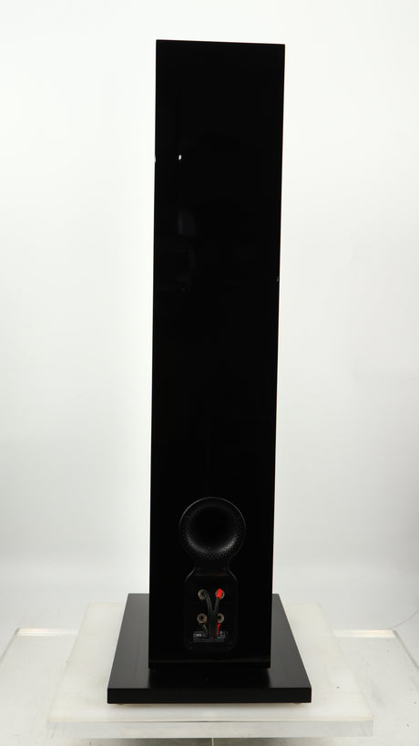 Rear view of a used B&W CM9 S2 Floorstanding Speaker in a gloss black finish