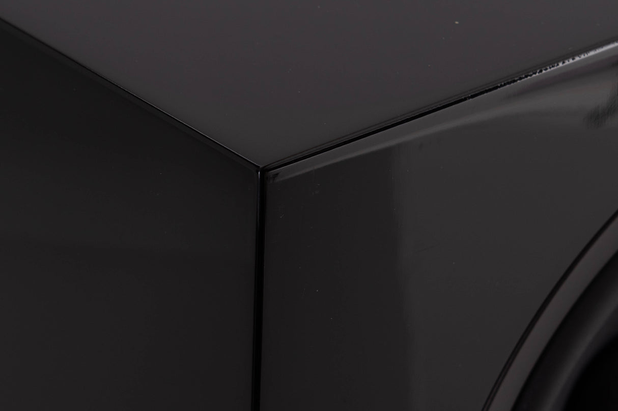 Close up of a used B&W HTM 71 S2 Centre Speaker in a Black Gloss finish showing scratching on fascia