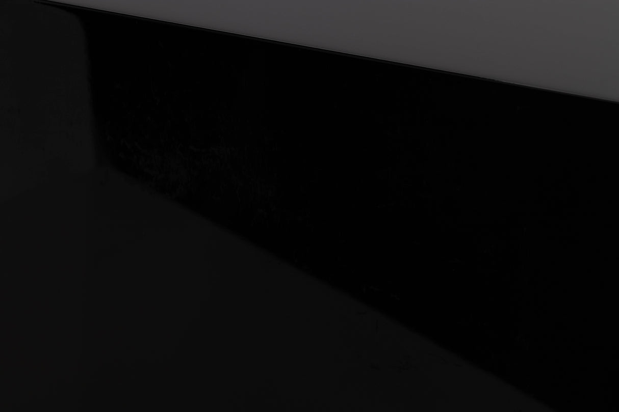 Close up of a used B&W HTM 71 S2 Centre Speaker in a Black Gloss finish showing scratching on right side