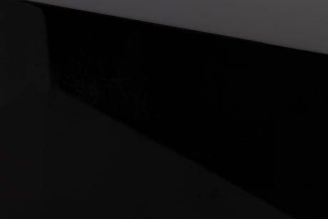 Close up of a used B&W HTM 71 S2 Centre Speaker in a Black Gloss finish showing scratching on right side