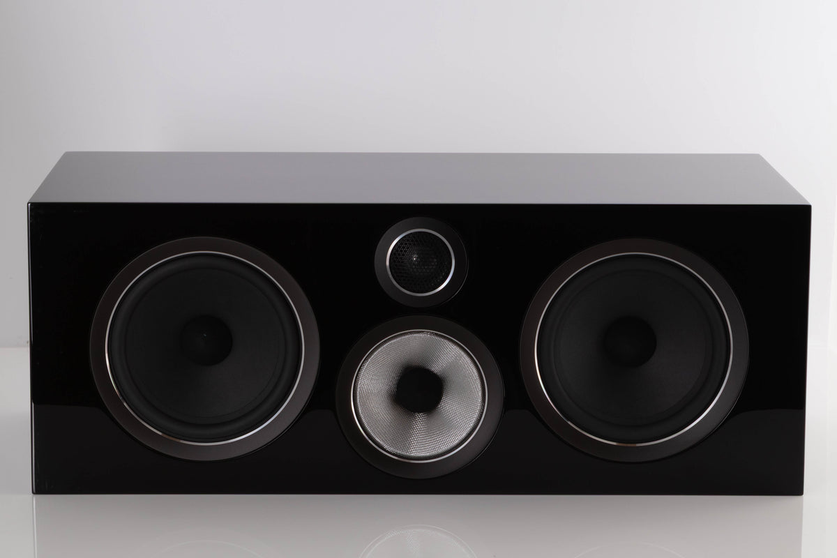 Front view of a used B&W HTM 71 S2 Centre Speaker in a Black Gloss finish
