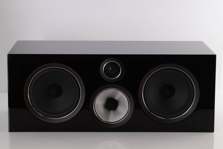 Front view of a used B&W HTM 71 S2 Centre Speaker in a Black Gloss finish