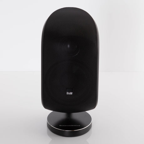 Front view of a used B&W M-1 Mini Theatre Speaker in a Matte Black finish