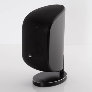 Front right corner of a used B&W M-1 Mini Theatre Speaker in a Matte Black finish