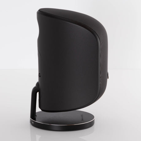 Left side view of a used B&W M-1 Mini Theatre Speaker in a Matte Black finish