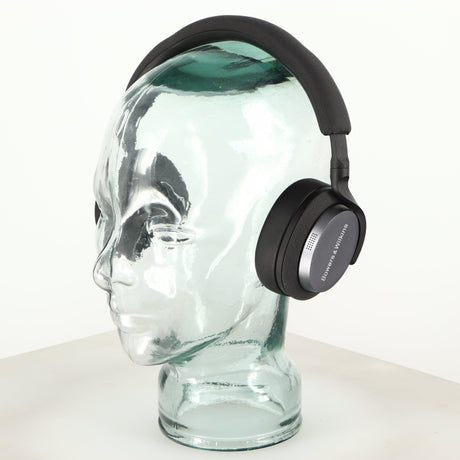 Front right angle of used B&W PX5 Noise Cancelling Wireless Headphones in a space grey finish