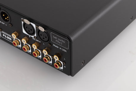 Rear left corner of a used Bel Canto PRe 3 Pre Amplifier