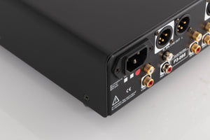 Rear right corner of a used Bel Canto PRe 3 Pre Amplifier