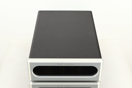 Top view of a used Bel Canto REF600M Monoblock Power Amplifier in Silver finish