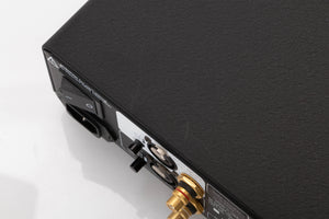 Close up view of a used Bel Canto S300 Power Amplifier