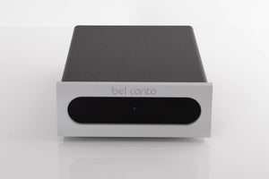 Front view of a used Bel Canto S300 Power Amplifier