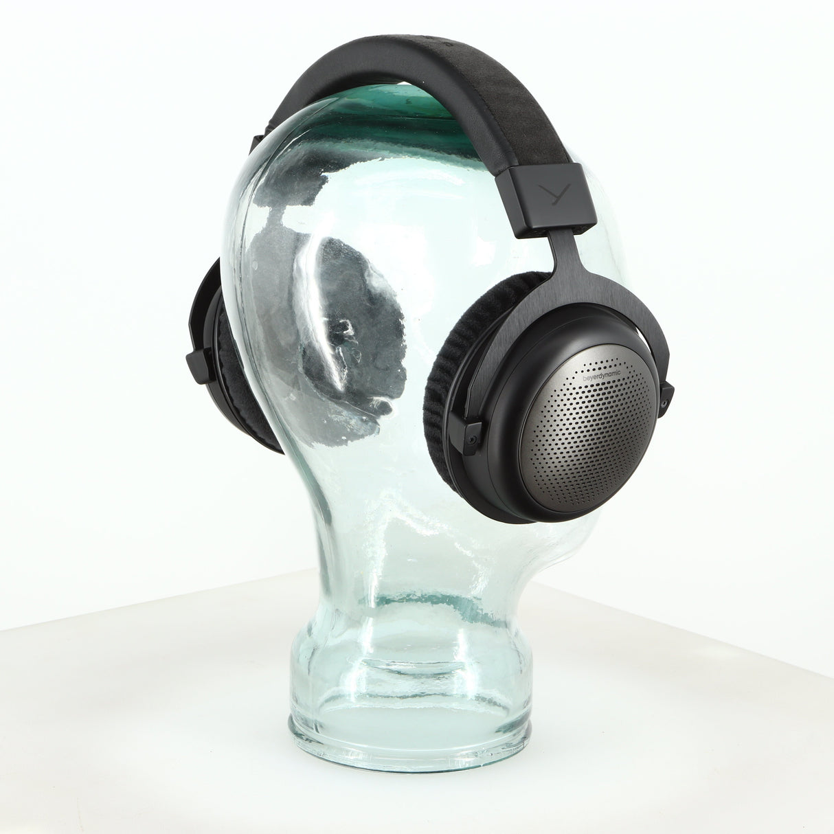 Rear left angle of a used Beyer Dynamic T-1 GEN3 Headphones in a black/silver finish