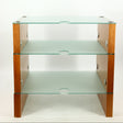 Front view of a used BLOK Hifi Stand Shelf 3 in a cherry finish