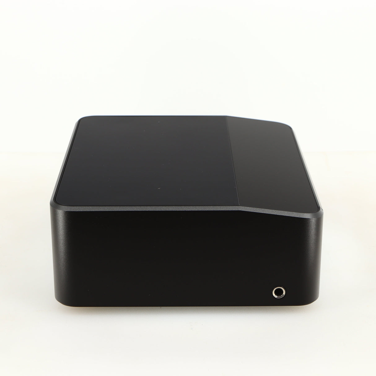 Left side view of a used Bluesound Node Icon Streamer in a black finish