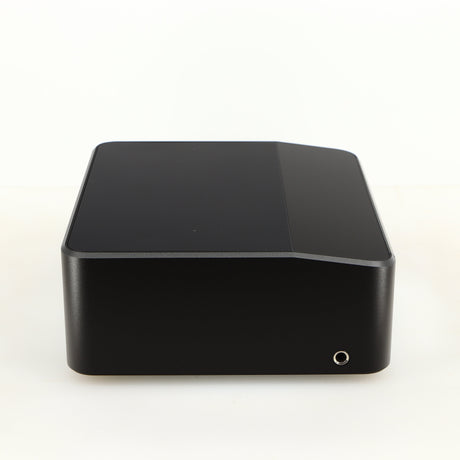 Left side view of a used Bluesound Node Icon Streamer in a black finish