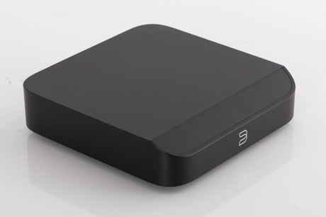Front left corner of a used Bluesound Node Nano Streamer in a Black finish