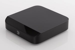 Front right corner of a used Bluesound Node Nano Streamer in a Black finish