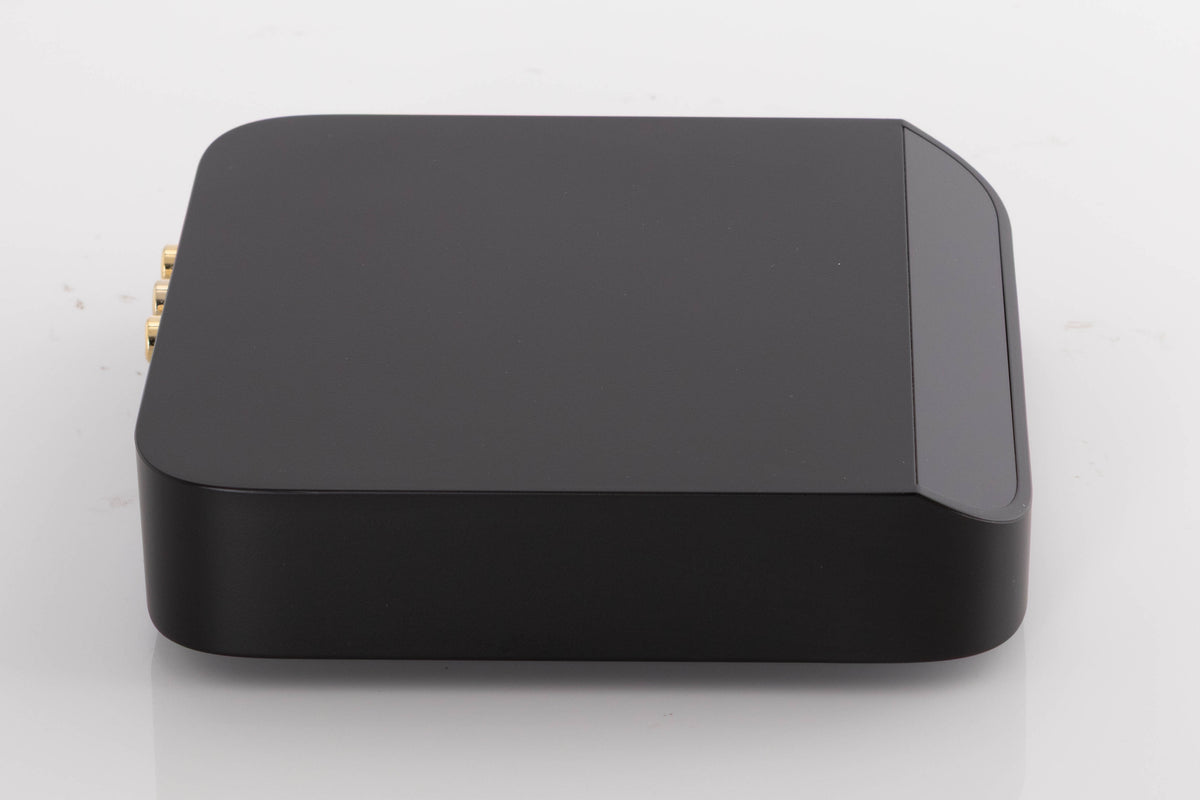 Left side view of a used Bluesound Node Nano Streamer in a Black finish