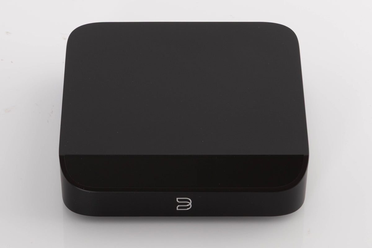 Top of a used Bluesound Node Nano Streamer in a Black finish
