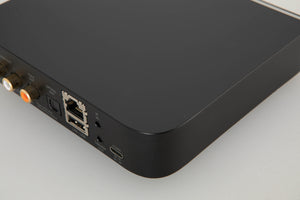 Rear right corner view of a used Bluesound Node Nano Streamer