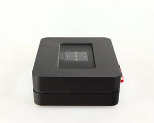 Right side view of a used Bluesound Powernode 2i Streaming Amplifier in a black finish