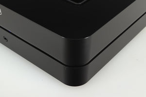 Front right corner of a used Bluesound Power Node Streamer in a black finish