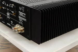 Rear right corner view of a used Bryston 4BSST2 Power Amplifier in Silver finish