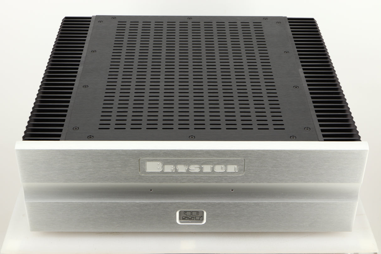 Top view of a used Bryston 4BSST2 Power Amplifier in Silver finish
