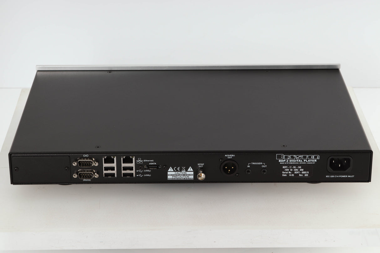 Rear view of a used Bryston BDP-2 17" Digital Player