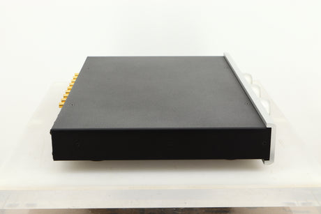 Side view of a used Bryston BT26 Pre Amplifier in Silver finish 