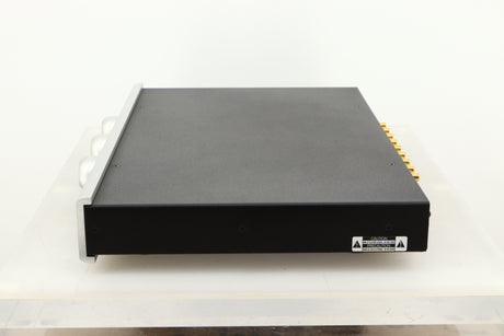 Side view of a used Bryston BT26 Pre Amplifier in Silver finish 