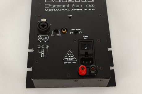 Close up view of a used Bryston PowerPac 60 Monaural Power Amplifier