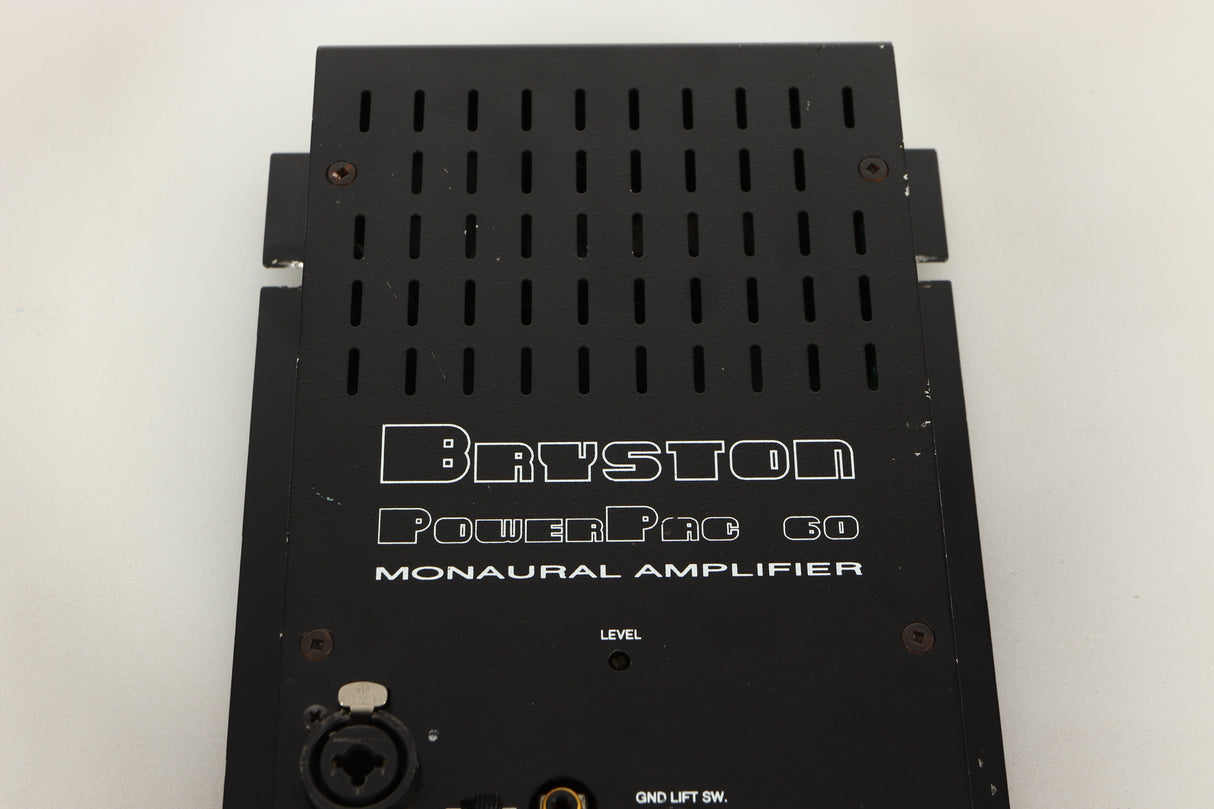 Close up view of a used Bryston PowerPac 60 Monaural Power Amplifier