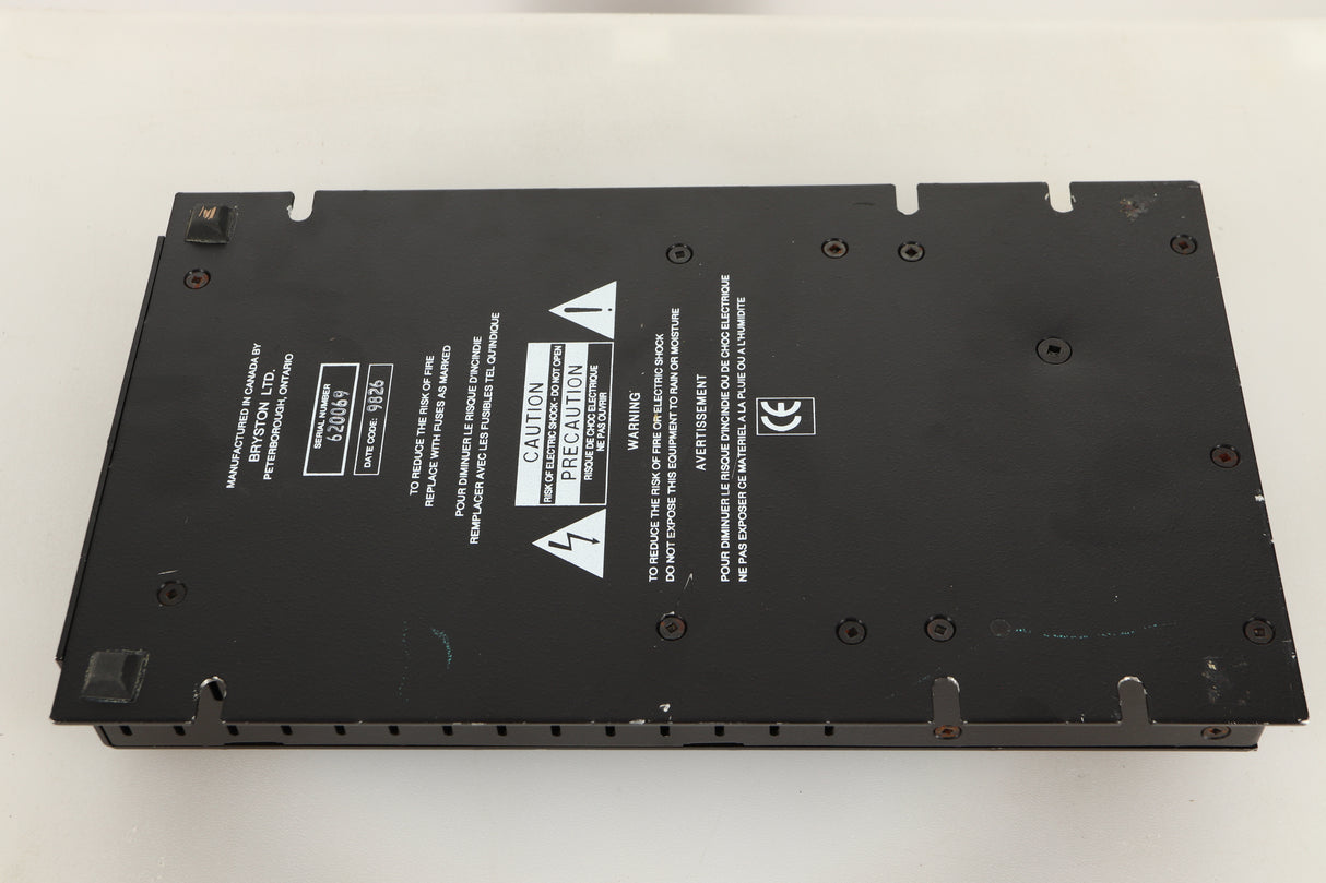 Rear view of a used Bryston PowerPac 60 Monaural Power Amplifier