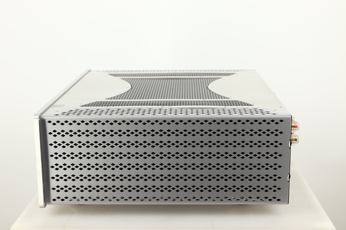 Right side view of a used Cambridge Audio 851W Power Amplifier in a silver finish