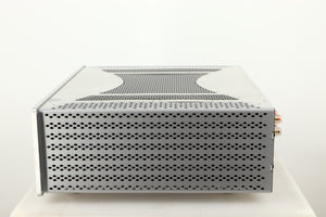 Right side view of a used Cambridge Audio 851W Power Amplifier in a silver finish