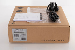 Box of a used Cambridge Audio Alva Duo Phonostage with mains cable, and manual