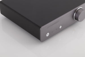 Front left corner view of a used Cambridge Audio Alva Duo Phonostage