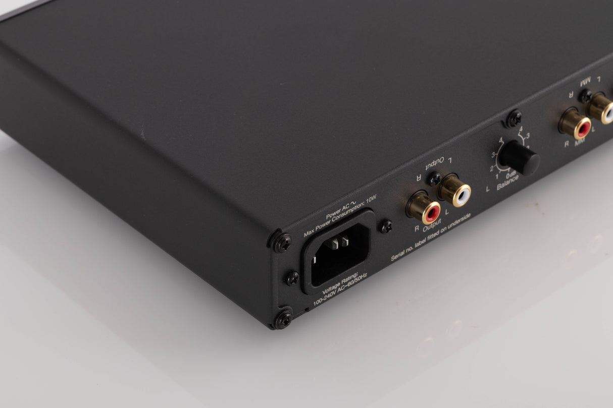Rear left corner view of a used Cambridge Audio Alva Duo Phonostage