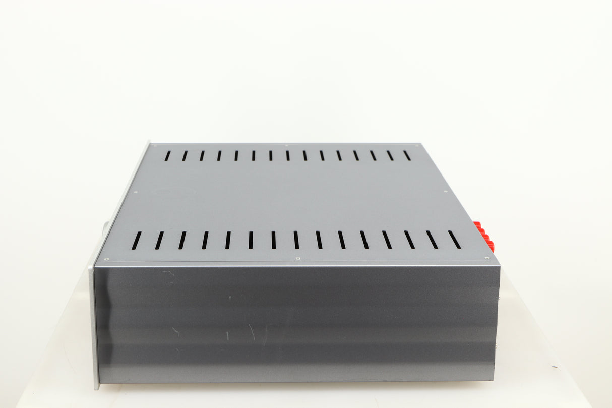 Right side view of a used Cambridge Audio Azur 640A Integrated Amplifier in a silver finish