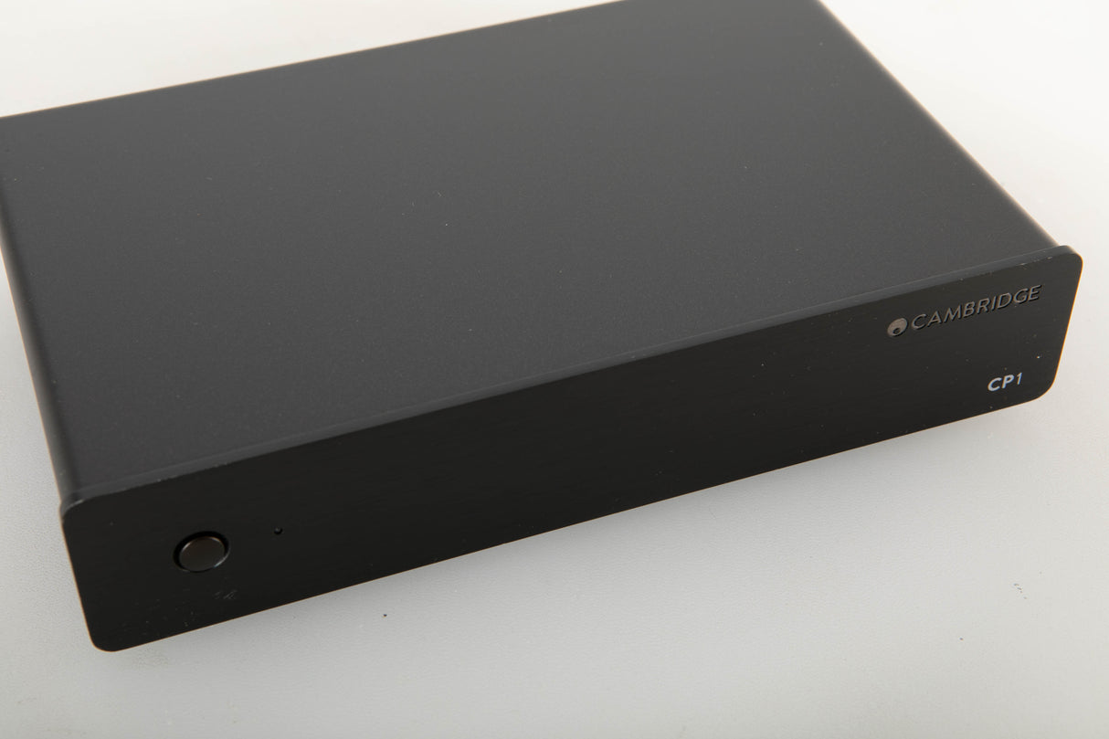 Close up view of a used Cambridge Audio CP1 MM Phono Pre Amplifier