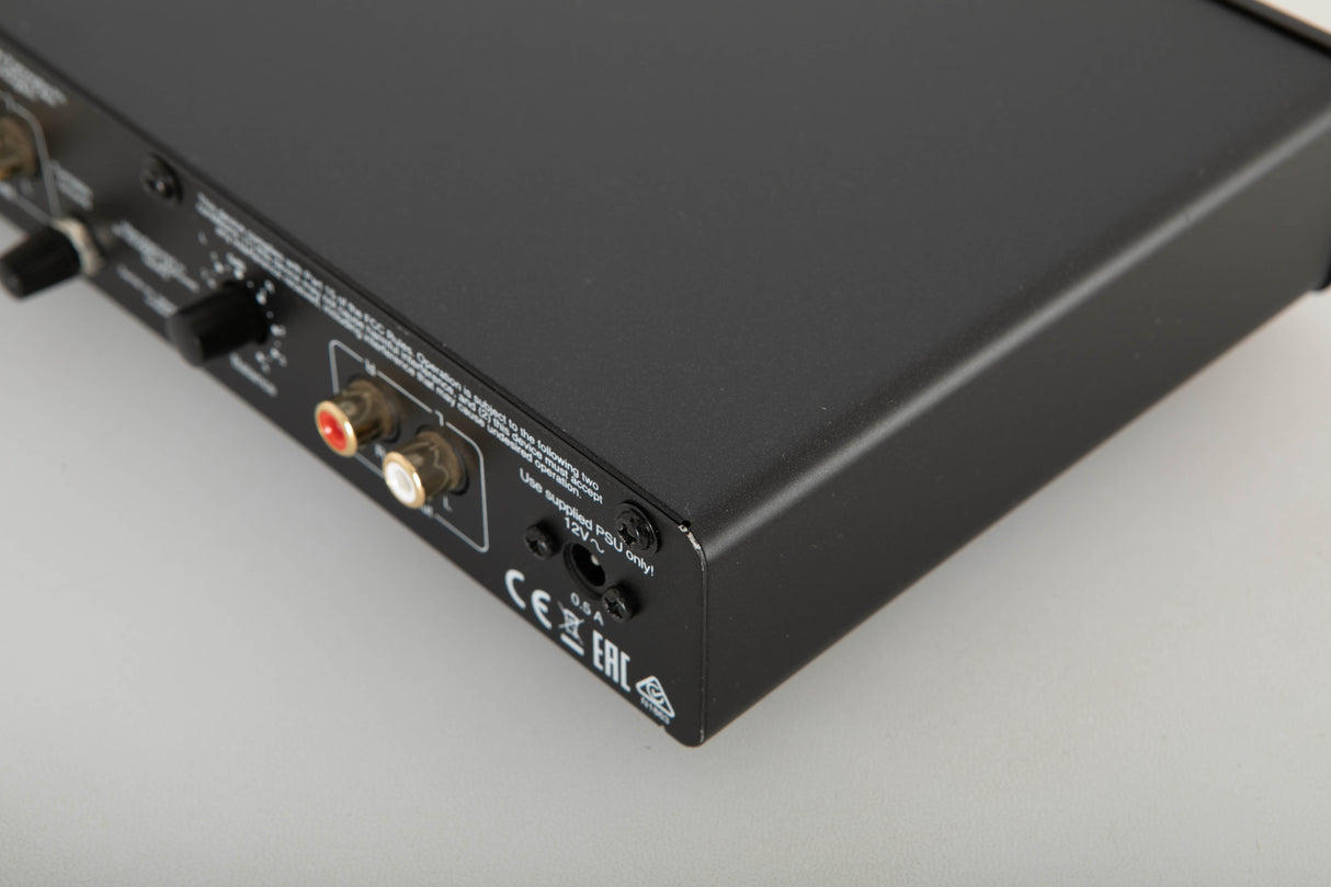 Rear right corner view of a used Cambridge Audio CP1 MM Phono Pre Amplifier