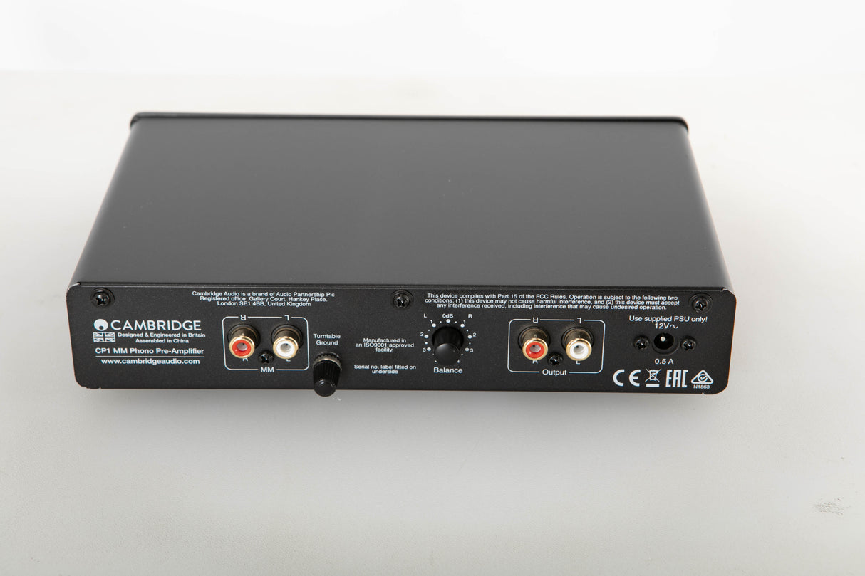 Rear view of a used Cambridge Audio CP1 MM Phono Pre Amplifier